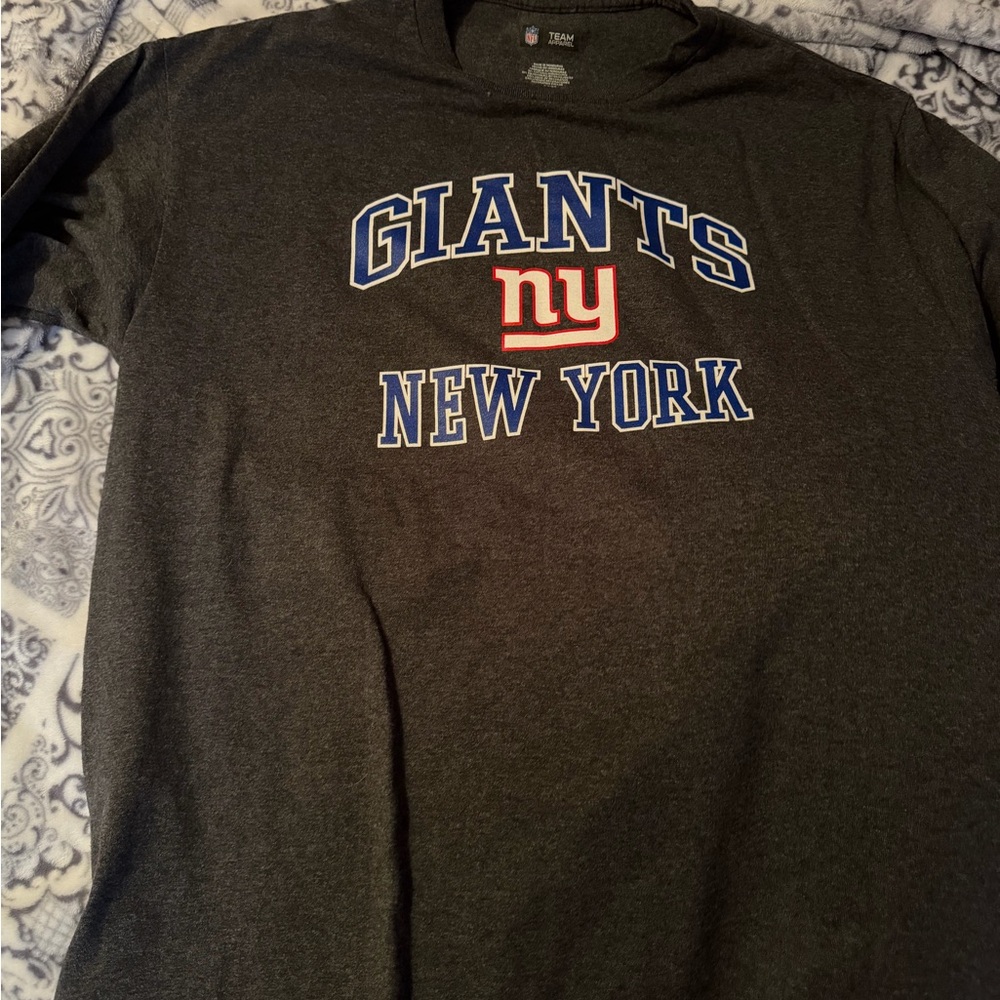 New York Giants Charcoal Team long sleeve Shirt with Logo